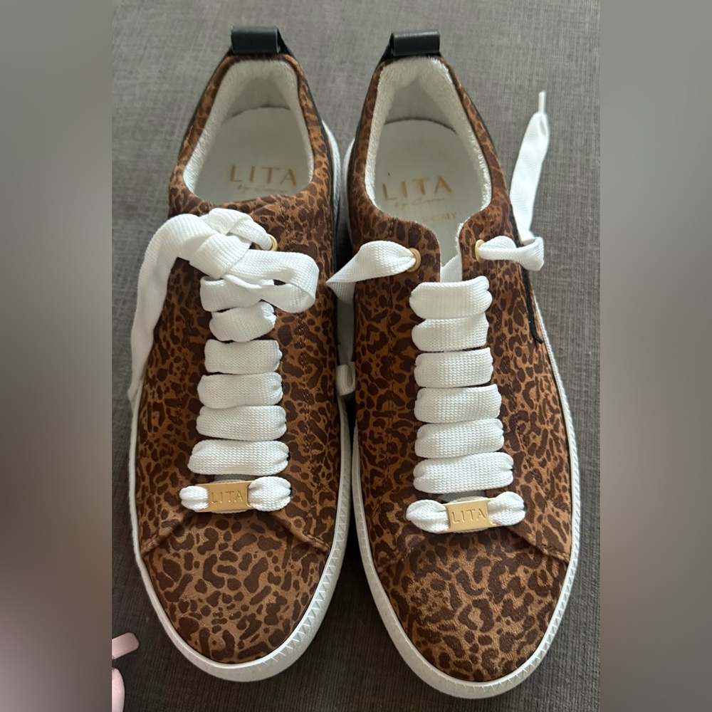 LITA by Ciara Women's Printed Minimalist Platform Sneaker in King Cheetah Print